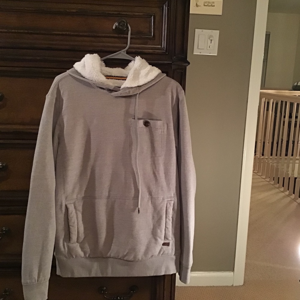 Fleece lined pullover sweatshirt